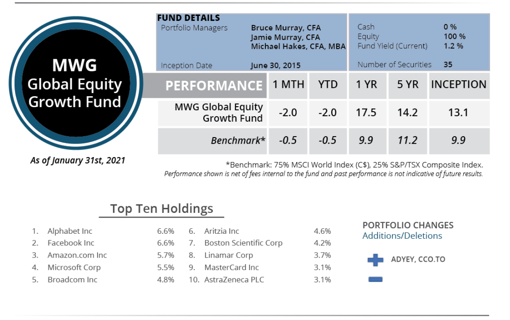 MWG Global Equity Growth Fund Snapshot