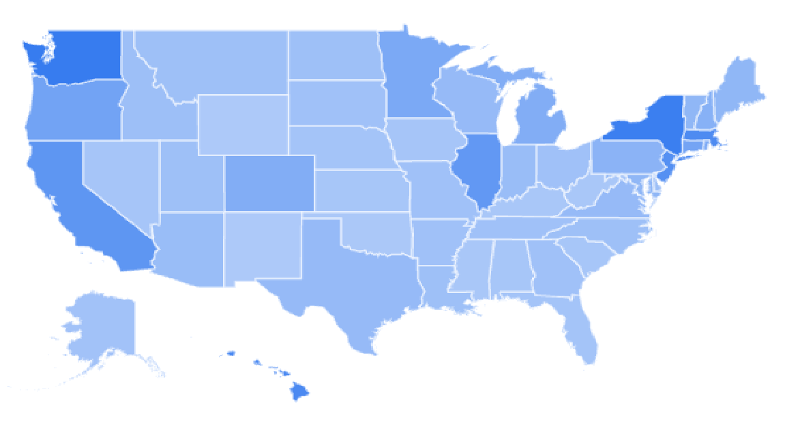 Fig2.Aritzia US Search Trends by State